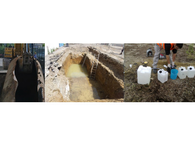rimozione cisterne interrate in zona satura, pulizia pompa durante campionamenti acque sotterranee